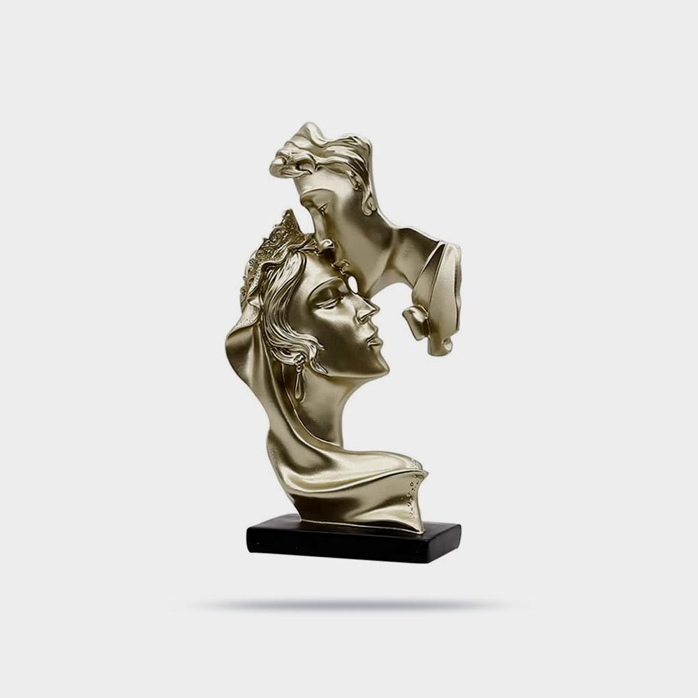Couple Figurines Statue Romantic Carved Crafts Ornament Kissing Lover Resin Sculpture Modern Art - Image 4